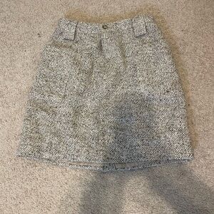 The Limited Gray and white Tweed Skirt